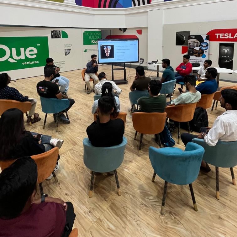 Students collaborating during a live QuantumX session